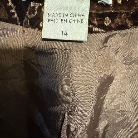 Peter Nygard Elegant Brown Paisley Blazer - Picture 4 of 4